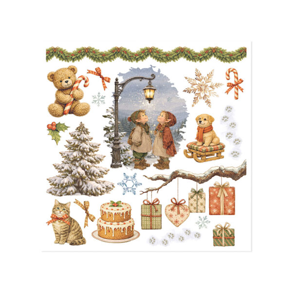 Stamperia Silent Night - Rub on kit 15x15 cm