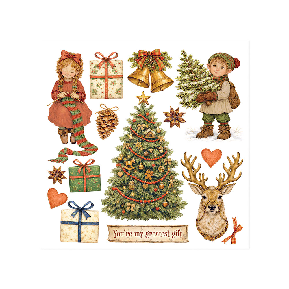 Stamperia Silent Night - Rub on kit 15x15 cm - Bilde 5