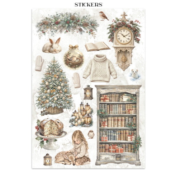 Stamperia White Christmas - Art Junk journal A4