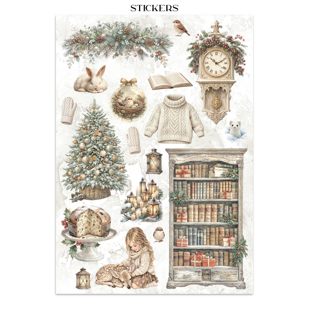 Stamperia White Christmas - Art Junk journal A4 - Bilde 6