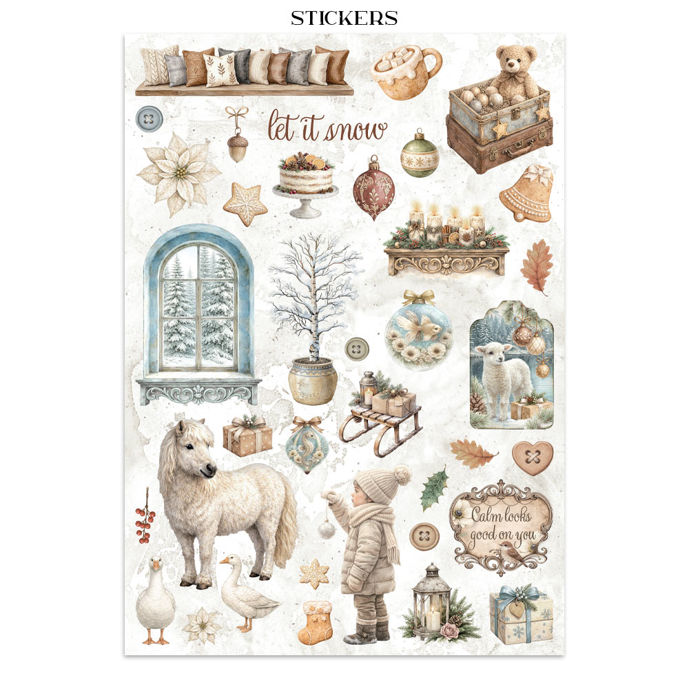 Stamperia White Christmas - Art Junk journal A4 - Bilde 7