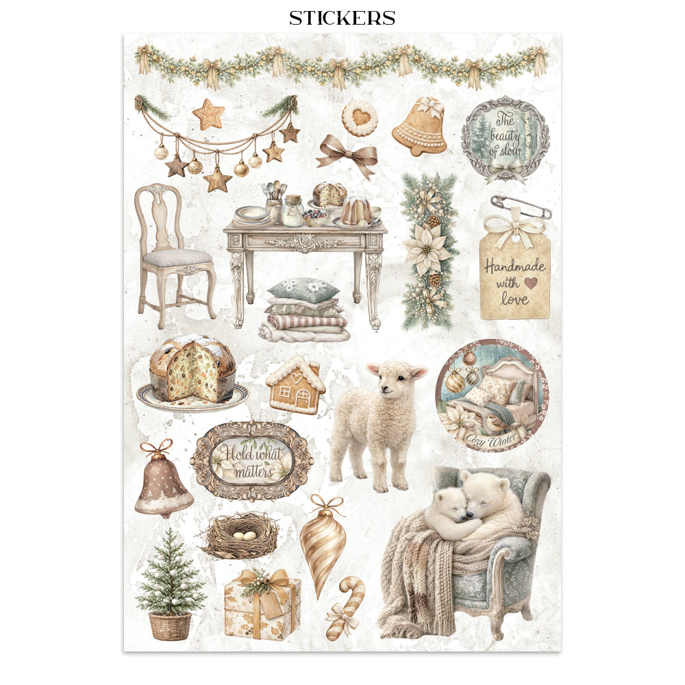 Stamperia White Christmas - Art Junk journal A4 - Bilde 16