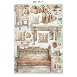 Stamperia White Christmas - Art Junk journal A4 - Bilde 24