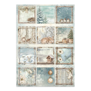 Stamperia White Christmas - Art Junk journal A4 - Bilde 30