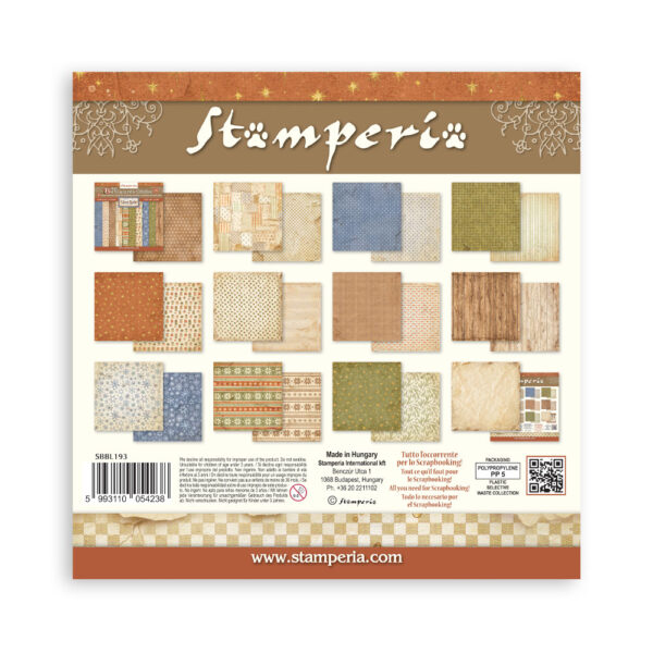 Stamperia Silent Night - Backgrounds 12x12 Blokk