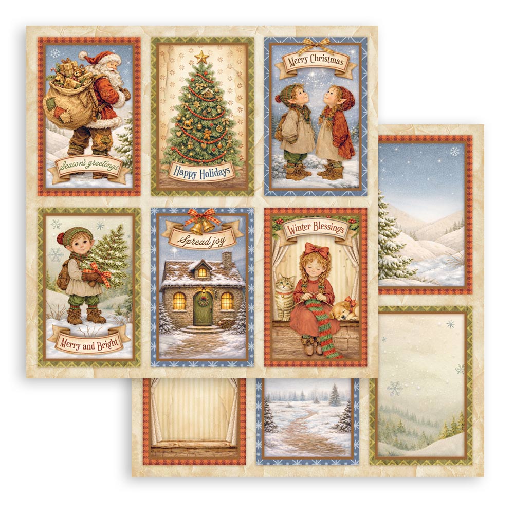Stamperia Silent Night - Mixed cards  SBB1166 - Bilde 1