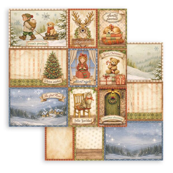 Stamperia Silent Night - Mixed cards  SBB1165