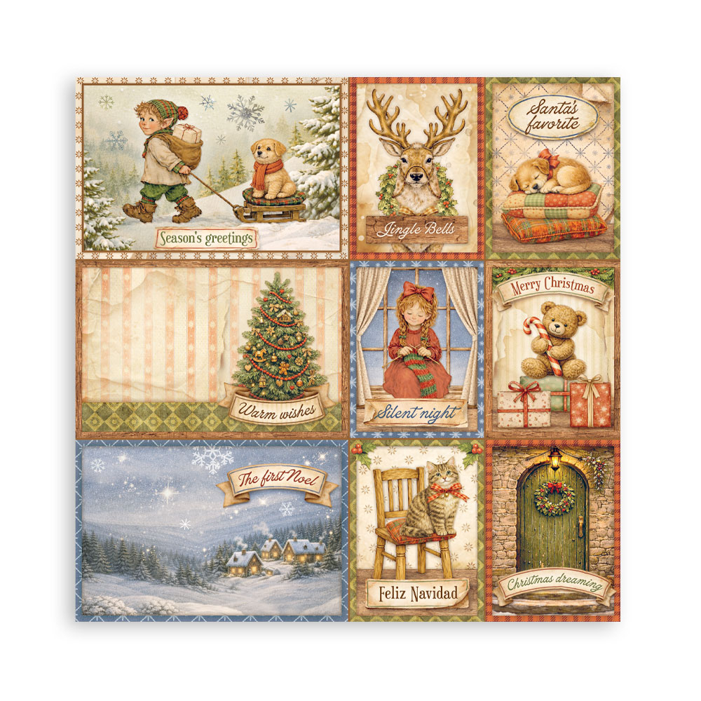Stamperia Silent Night - 8”x8” blokk - Bilde 28