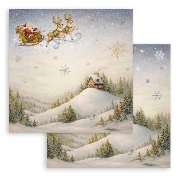 Stamperia Silent Night - Santa Claus sleigh SBB1164