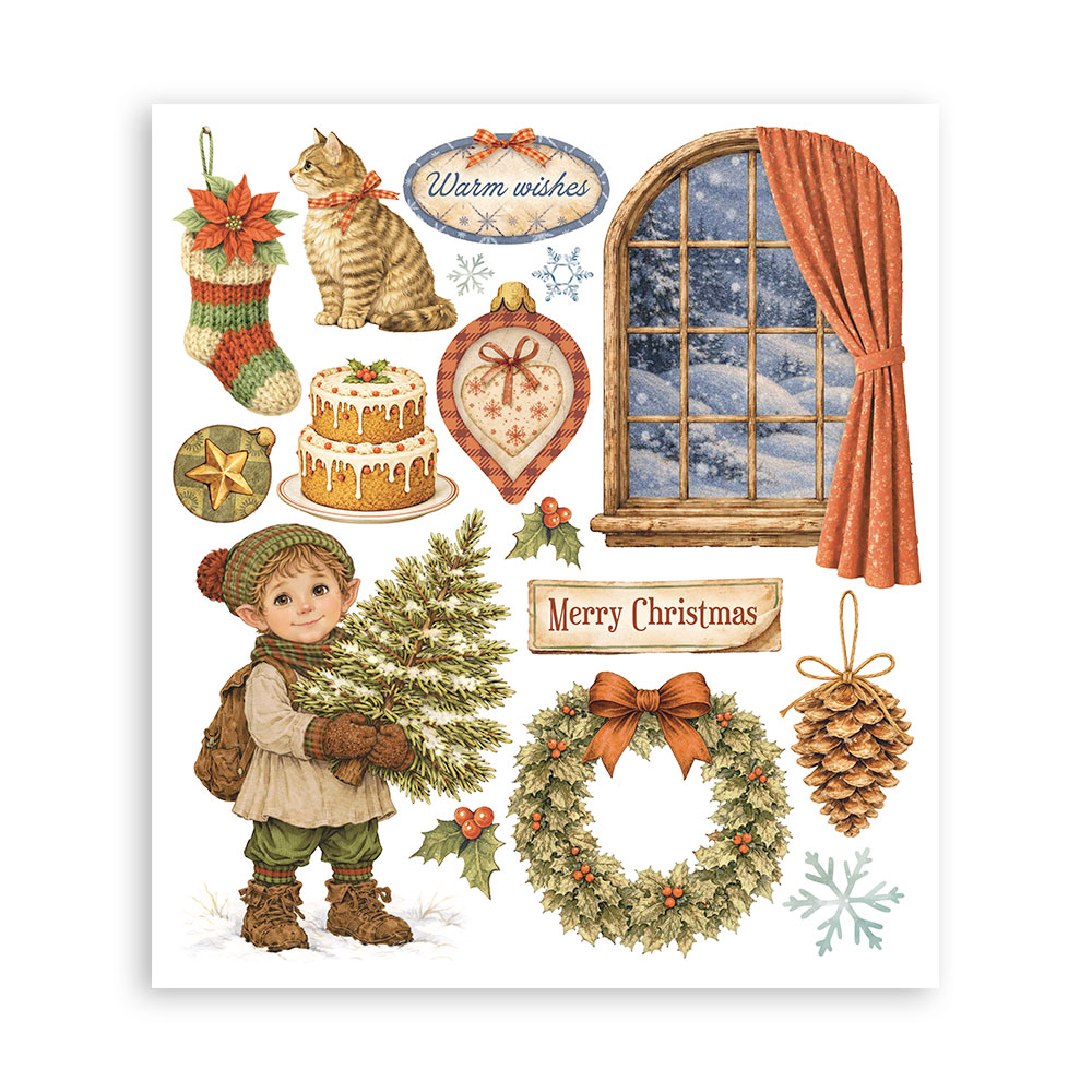 Stamperia Silent Night - Rub on-kit 20,5x23 cm - Bilde 4