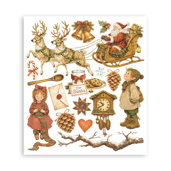 Stamperia Silent Night - Rub on-kit 20,5x23 cm