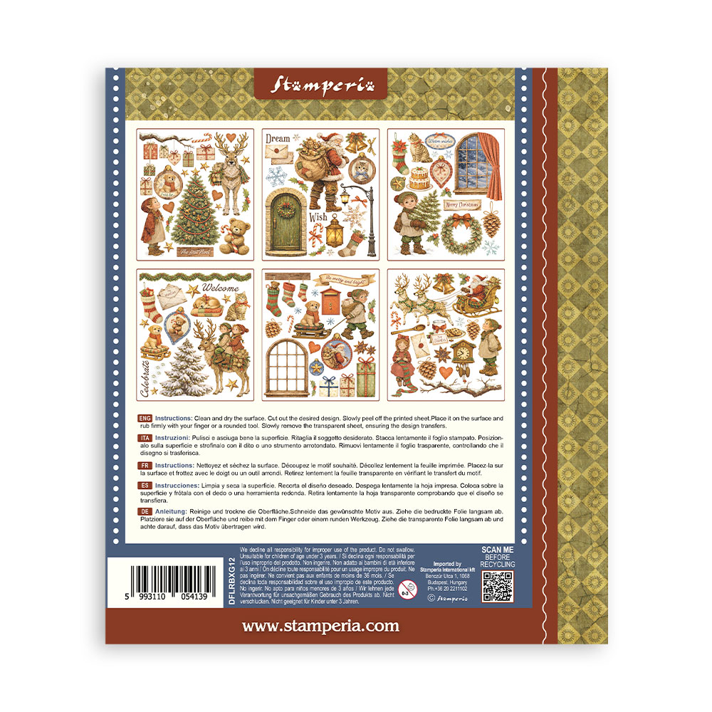 Stamperia Silent Night - Rub on-kit 20,5x23 cm - Bilde 8