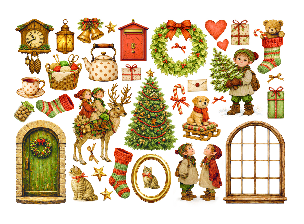 Stamperia Silent Night - Adhesive Ephemera - Bilde 2