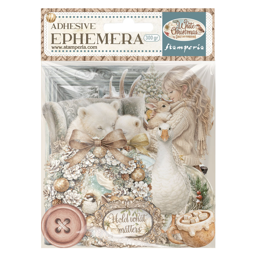 Stamperia White Christmas - Adhesive Ephemera - Bilde 1