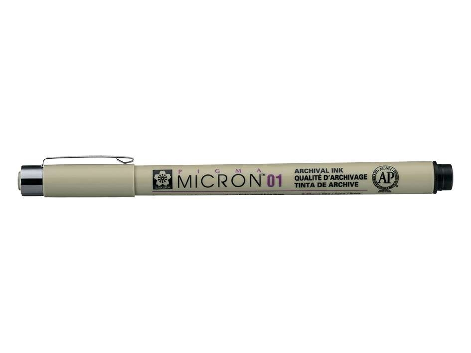 Sakura Pigma Micron 01 – 0,25mm – 49 Sort - Bilde 1