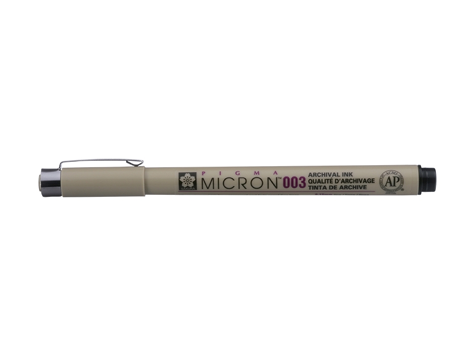 Sakura Pigma Micron 003 – 0,15mm – 49 Sort - Bilde 1
