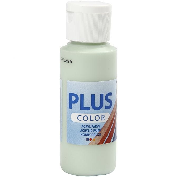 Plus Color hobbymaling, vårgrønn 60ml - Bilde 1