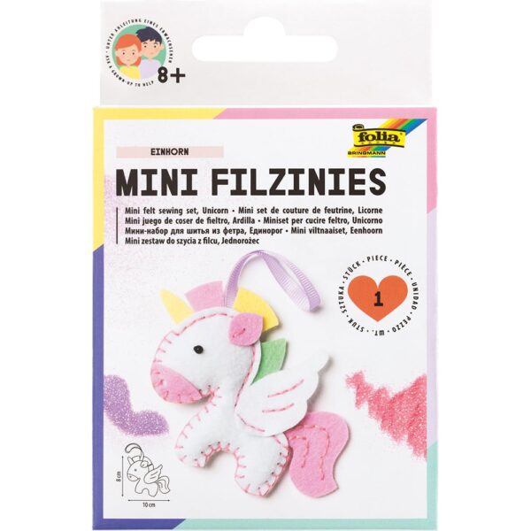 Folia Filtfigur Mini sysett – Enhjørning