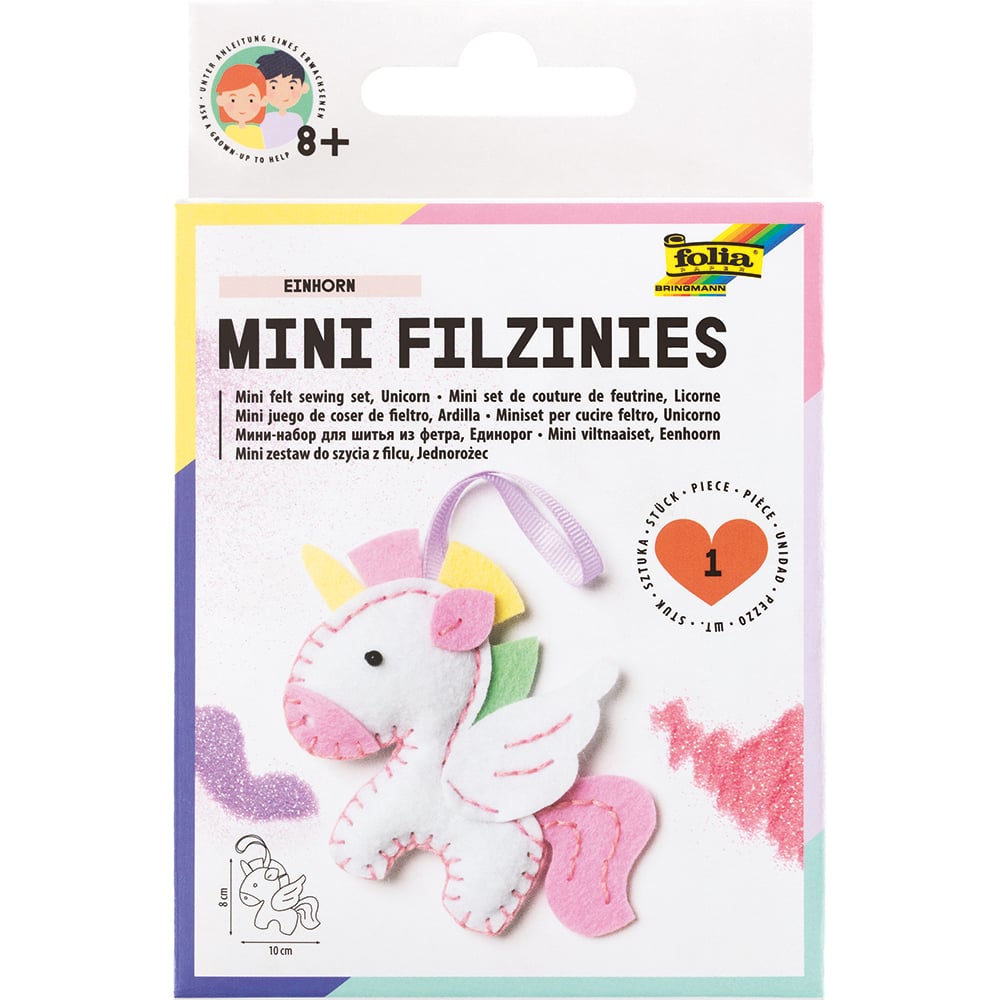 Folia Filtfigur Mini sysett – Enhjørning - Bilde 1