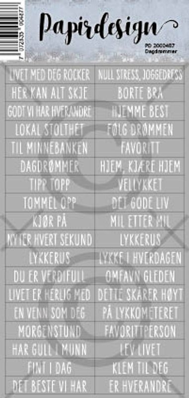Papirdesign klistremerke Dagdrømmer