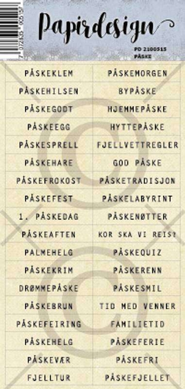 Papirdesign klistremerke - Påske
