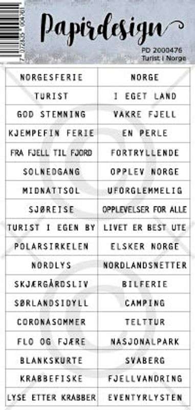 Papirdesign klistremerke Turist i Norge