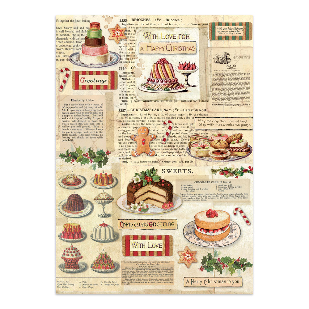 Stamperia  Classic Christmas - Art Junk journal A4 - Bilde 6
