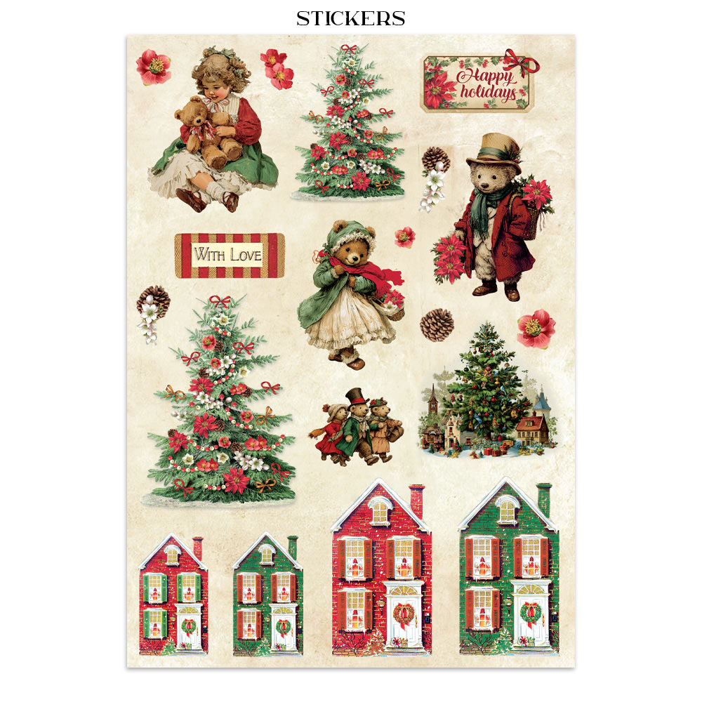 Stamperia  Classic Christmas - Art Junk journal A4 - Bilde 8