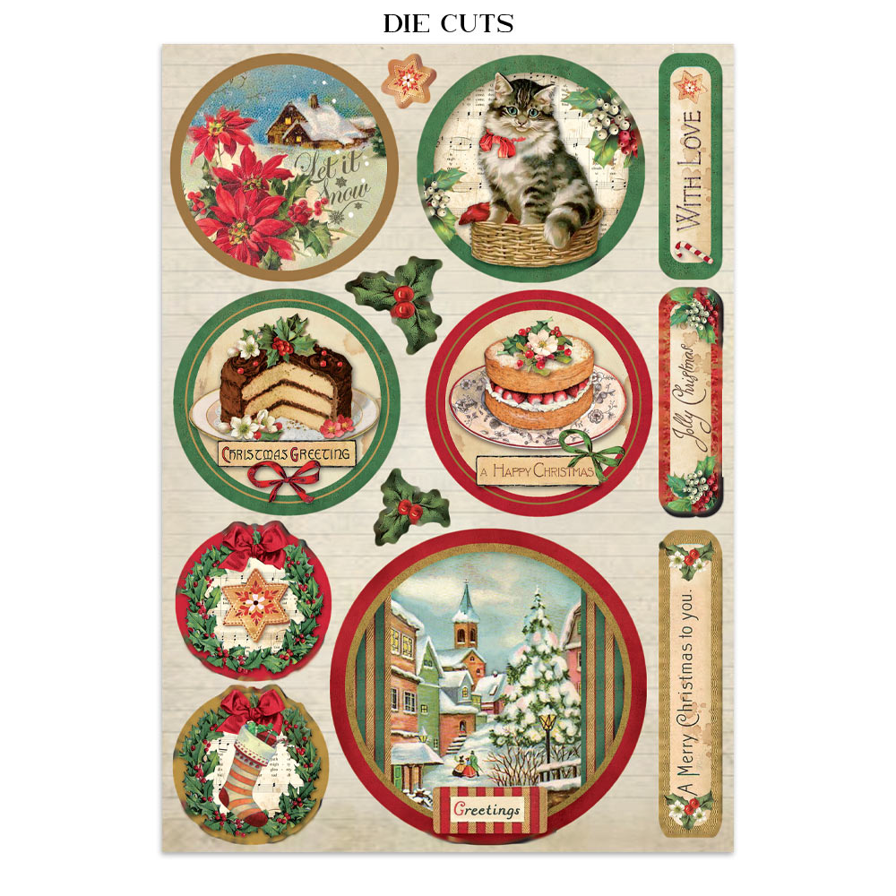 Stamperia  Classic Christmas - Art Junk journal A4 - Bilde 11
