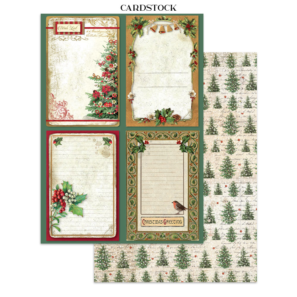 Stamperia  Classic Christmas - Art Junk journal A4 - Bilde 14