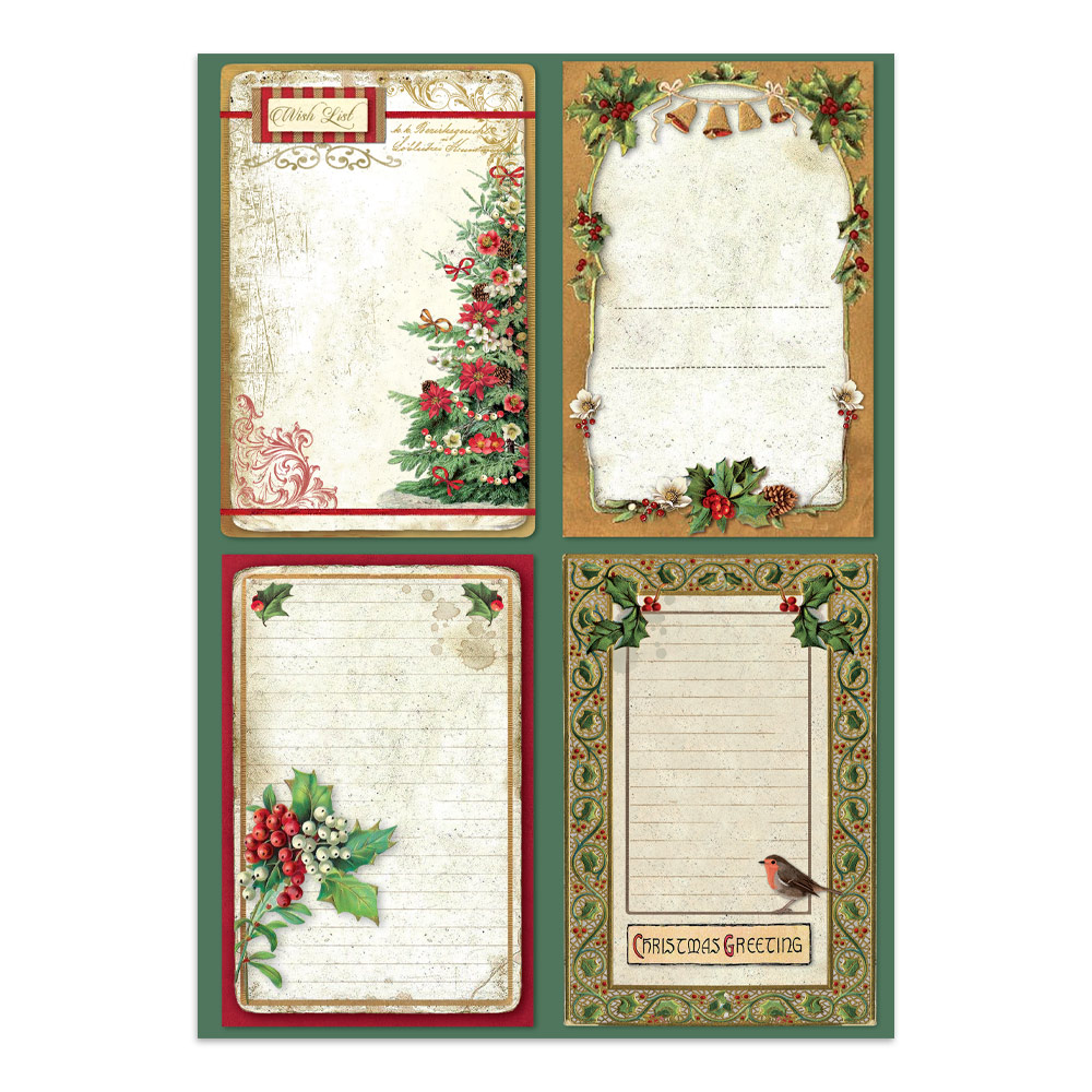 Stamperia  Classic Christmas - Art Junk journal A4 - Bilde 15
