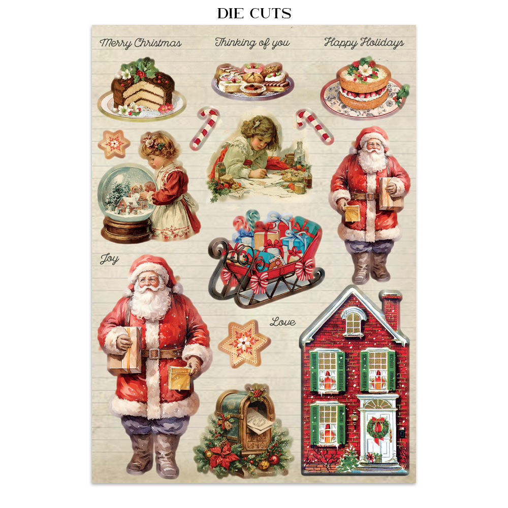 Stamperia  Classic Christmas - Art Junk journal A4 - Bilde 25