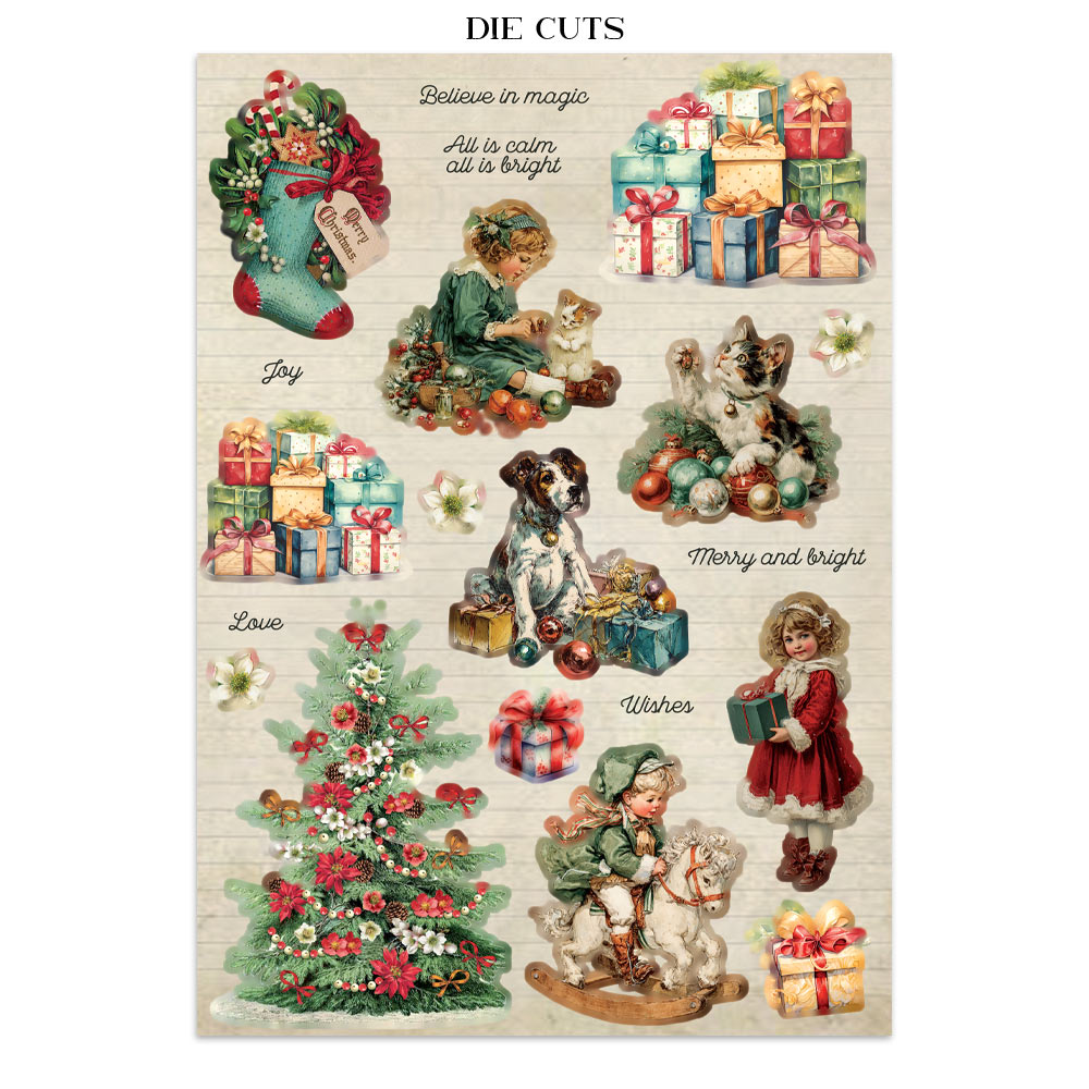 Stamperia  Classic Christmas - Art Junk journal A4 - Bilde 26