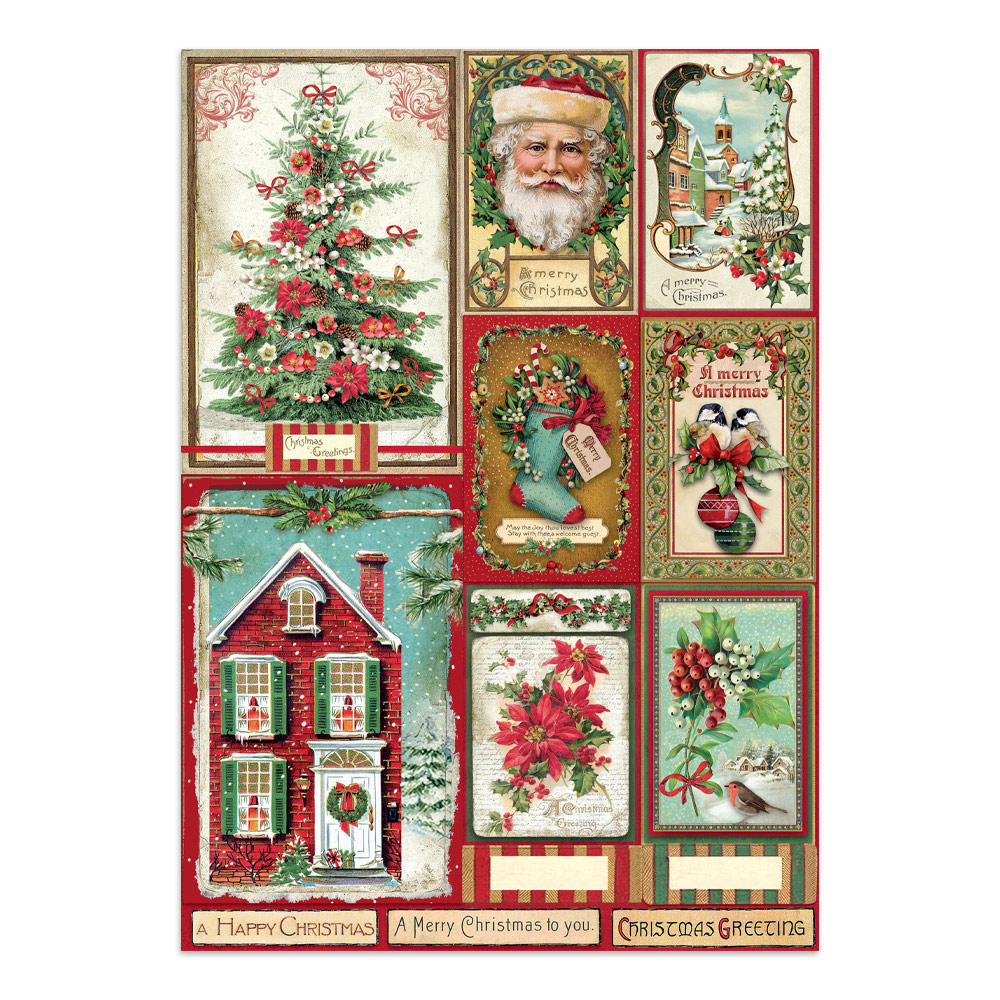 Stamperia  Classic Christmas - Art Junk journal A4 - Bilde 29