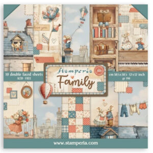 Stamperia Family - 8x8 Blokk - 22 ensidig ark