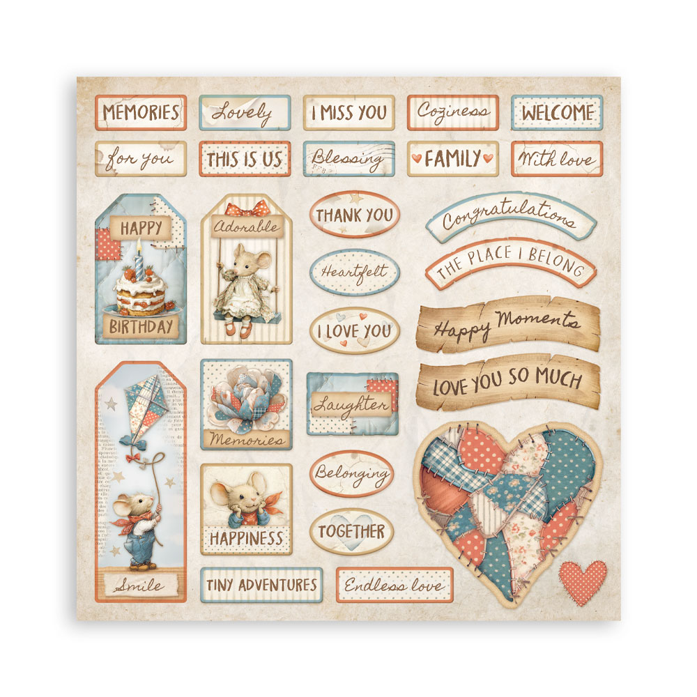 Stamperia Family - 12x12 Blokk - Bilde 2