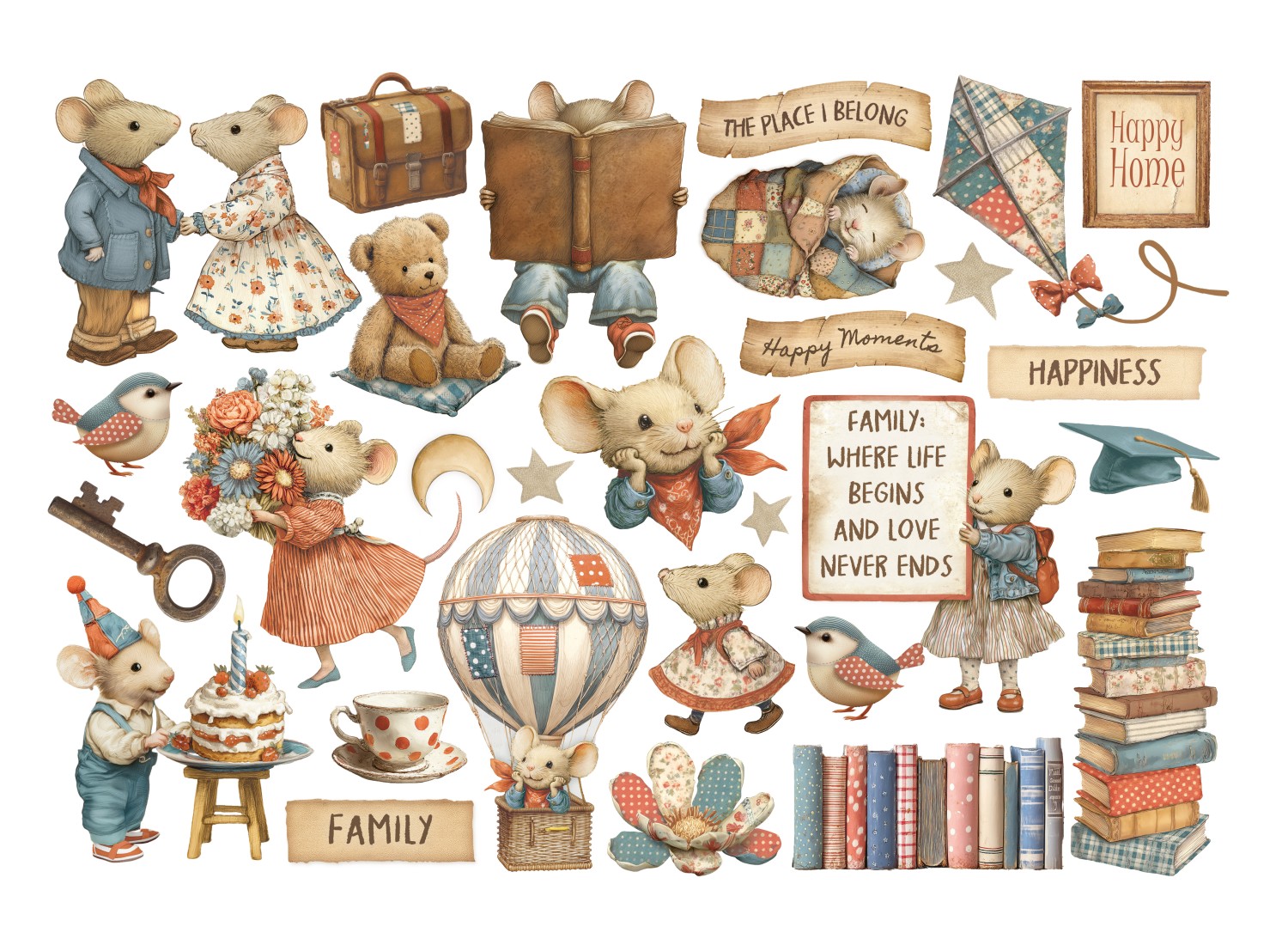 Stamperia Family - Adhesive Ephemera - Bilde 2