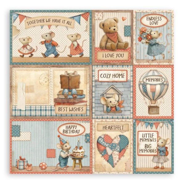 Stamperia Family - 8x8 Blokk - 22 ensidig ark