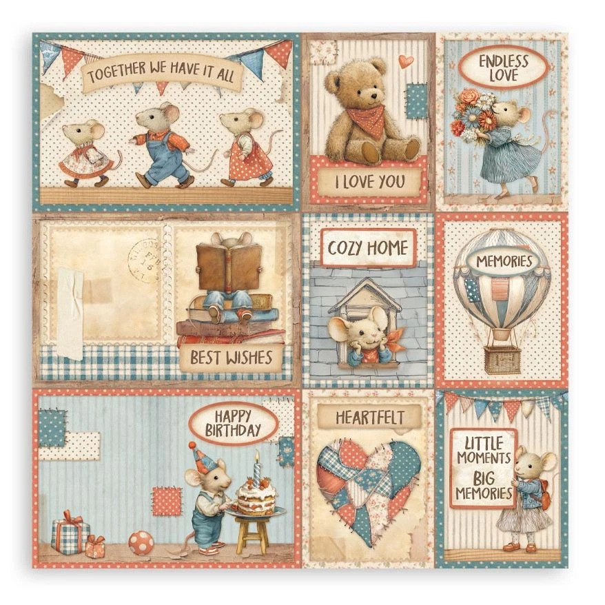 Stamperia Family - 8x8 Blokk - 22 ensidig ark - Bilde 14