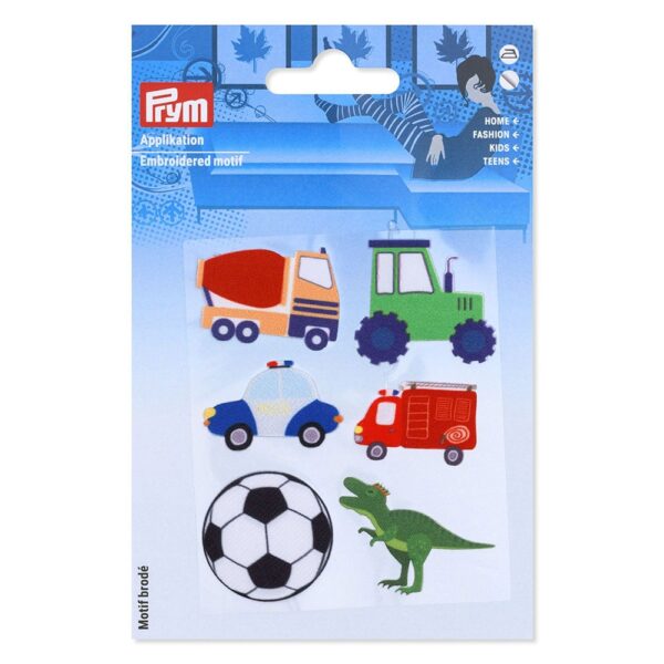 Prym Strykemerke 6stk – Kjøretøy / fotball / dinosaur