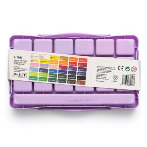 HIMI Twin Cup Gouache Sett 36stk + 3 pensler – Lilla - Bilde 6