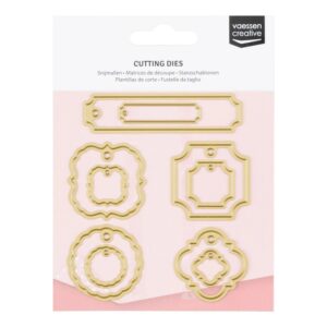 Vaessen Creative -  Cutting and Embossing Dies Labels 10pcs - Bilde 1