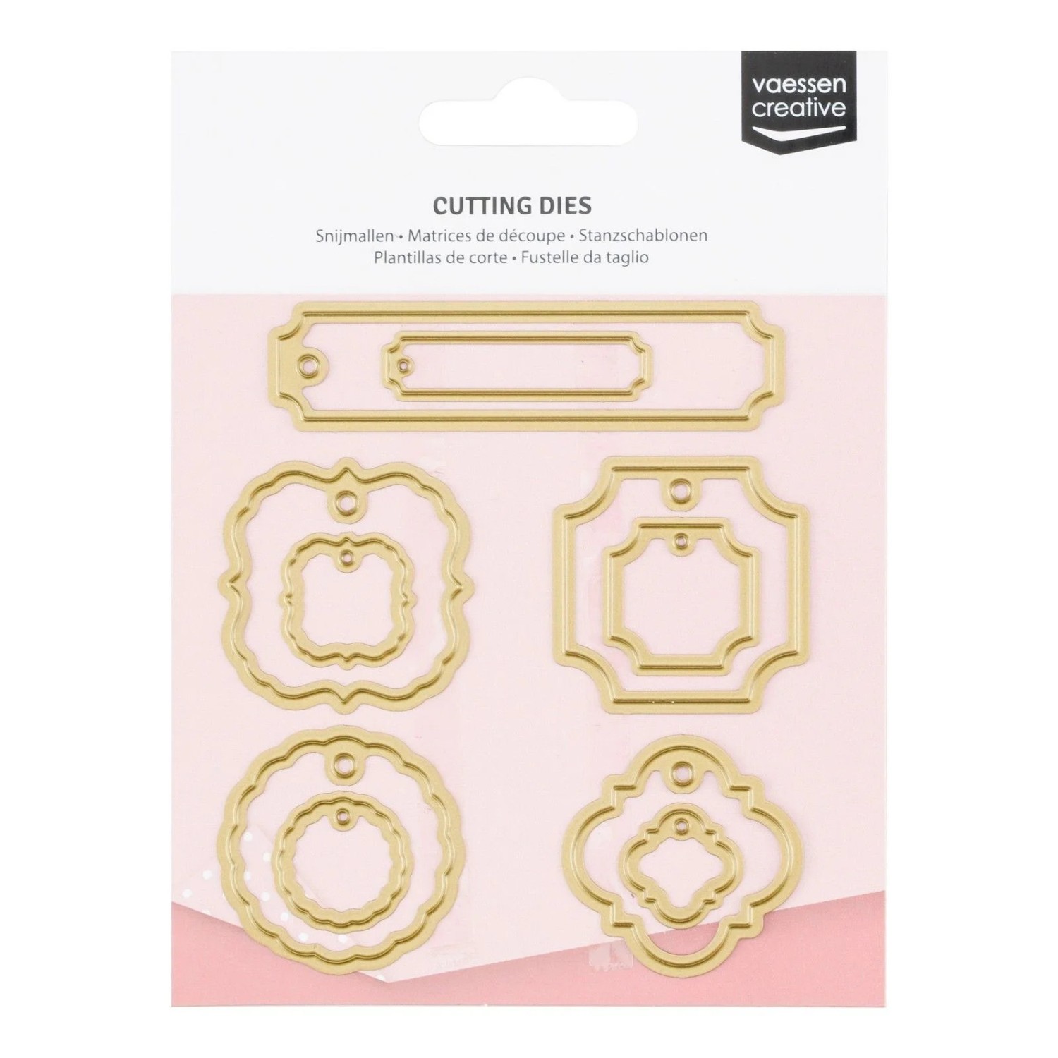 Vaessen Creative -  Cutting and Embossing Dies Labels 10pcs - Bilde 1