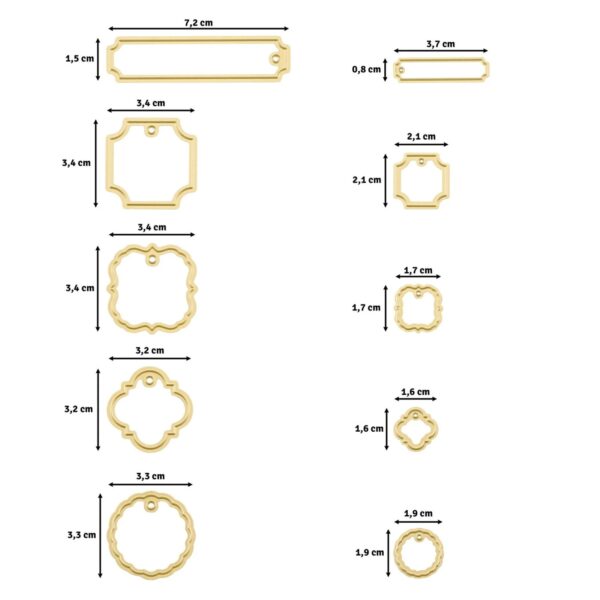 Vaessen Creative - Cutting and Embossing Dies Labels 10pcs