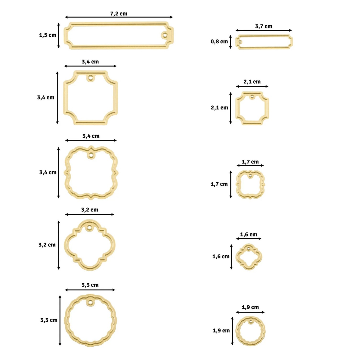 Vaessen Creative -  Cutting and Embossing Dies Labels 10pcs - Bilde 2