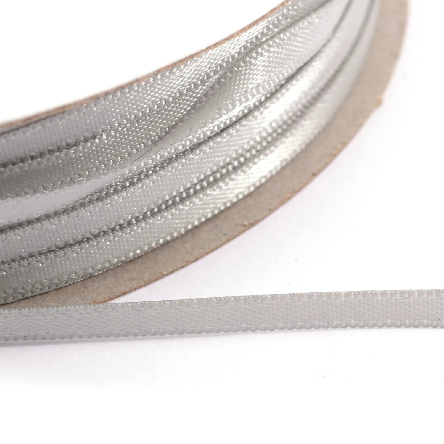 Silkebånd 1met X 3mm Sølv - Bilde 1
