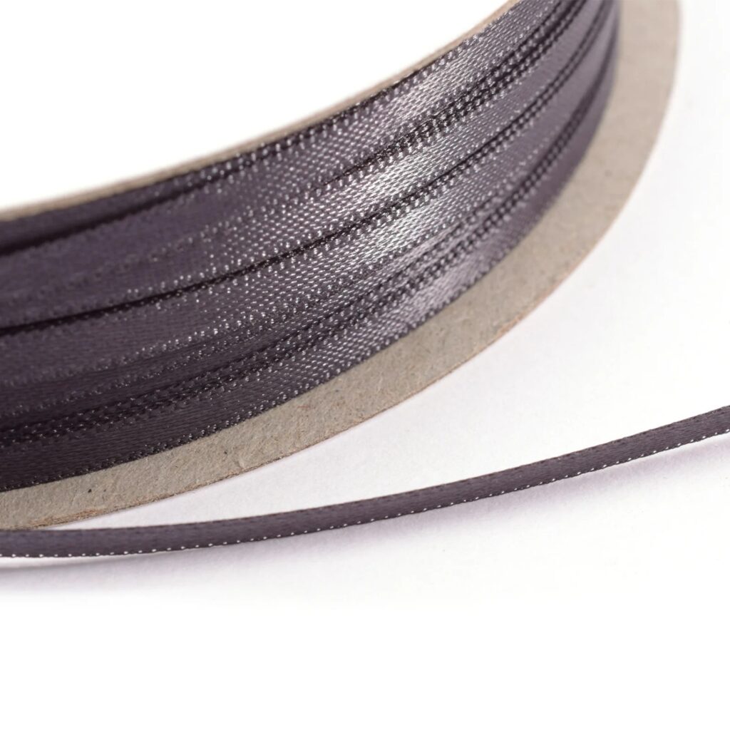 Silkebånd 1met X 3mm Antrasitt