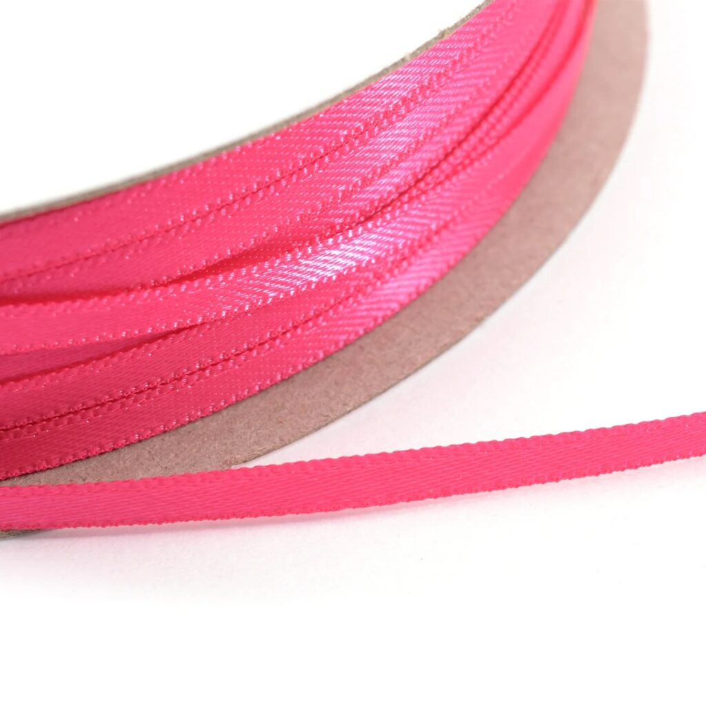 Silkebånd 1met X 3mm Rosa