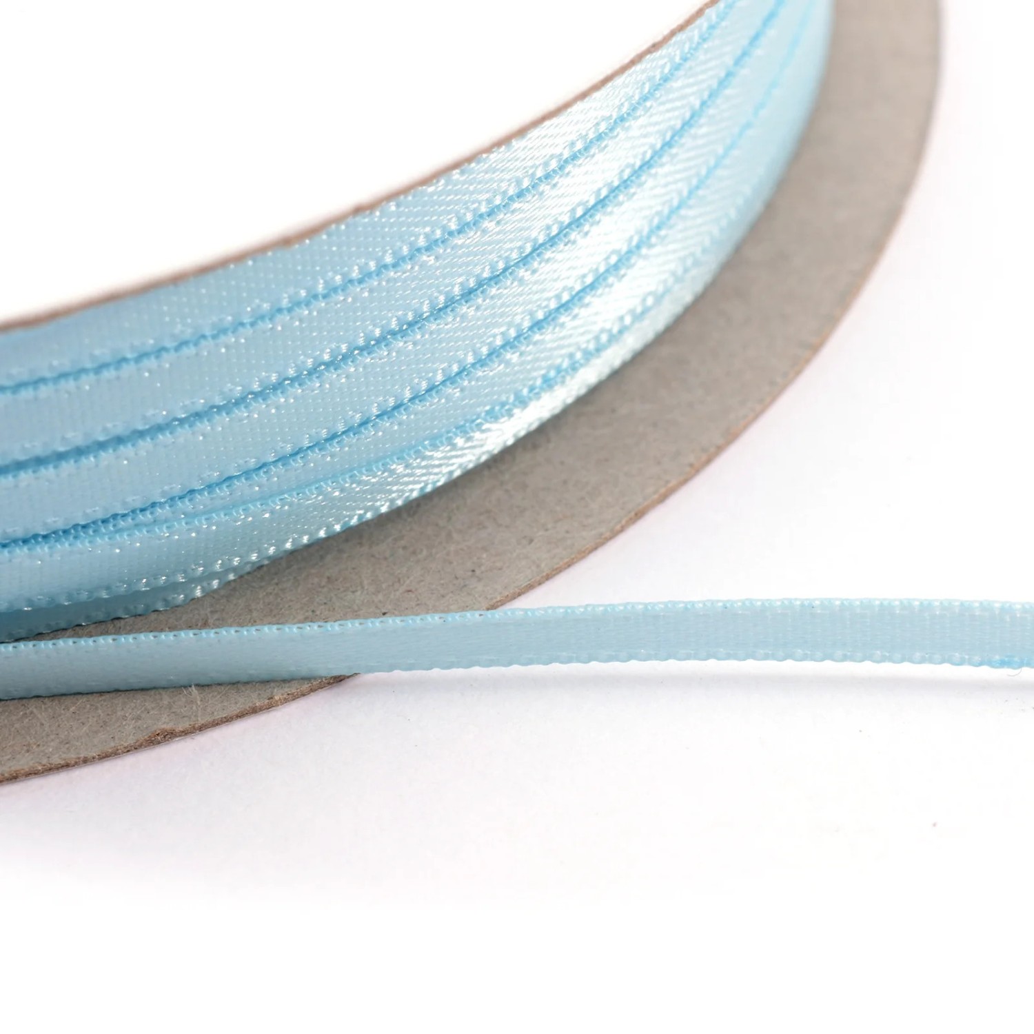 Silkebånd 1met X 3mm Lys Blå - Bilde 1