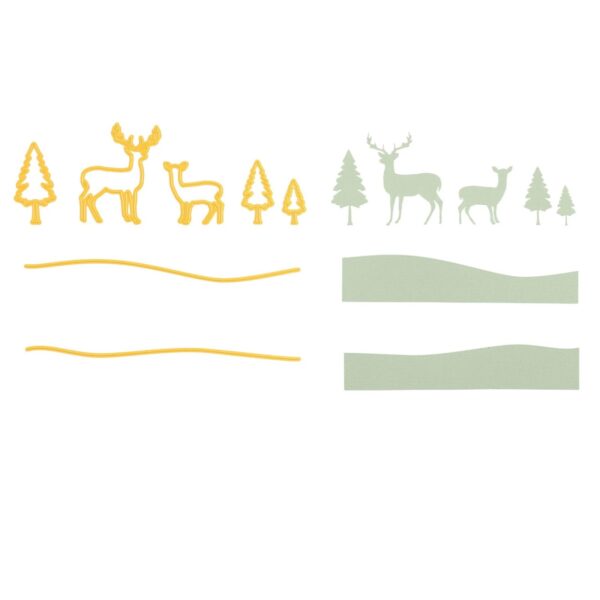 Nellie's Choice • Shape Dies Pine Trees and Deer 7pcs